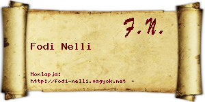Fodi Nelli névjegykártya